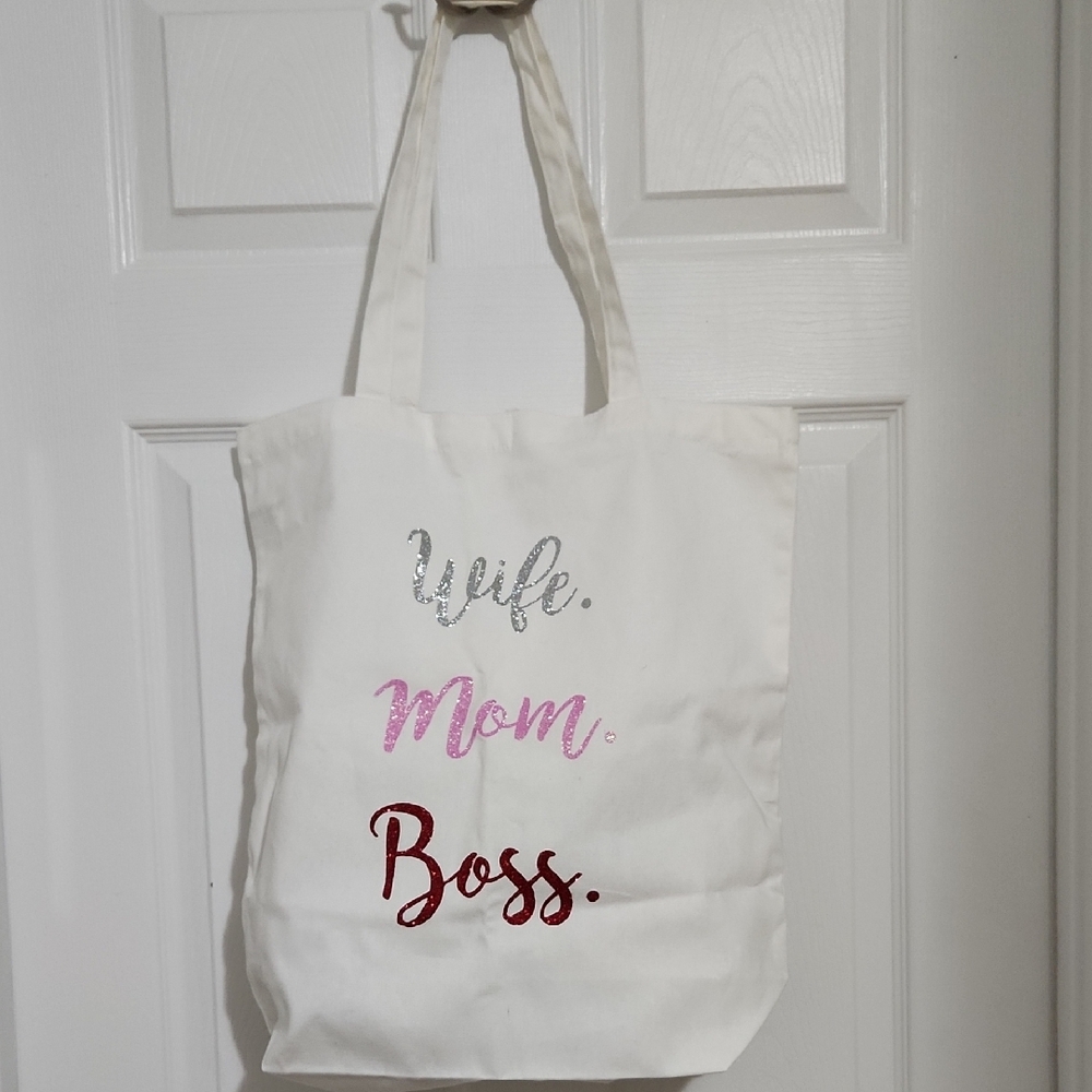 TOPDesign Wife Mom Boss Tote Bag, NWT